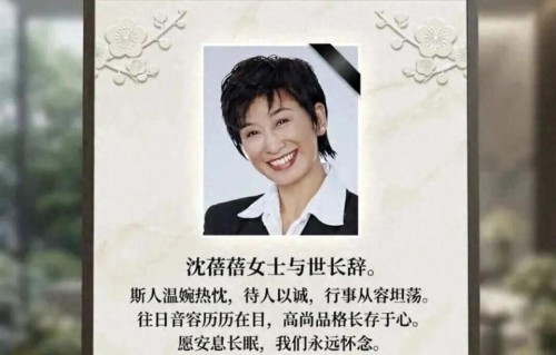 凤凰卫视前主持人大姐大沈蓓蓓去世，悼念文章和歌曲细数一生实绩，被夸人品一流