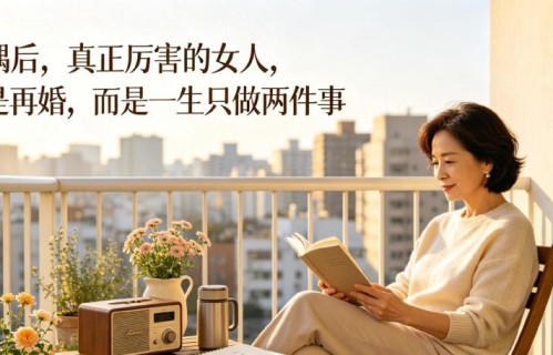 丧偶后，真正厉害的女人，不是再婚，而是一生只做两件事