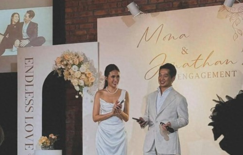 庄思明婚礼前双胞胎姐姐办订婚礼，未婚夫俊朗斯文，三代同堂见证