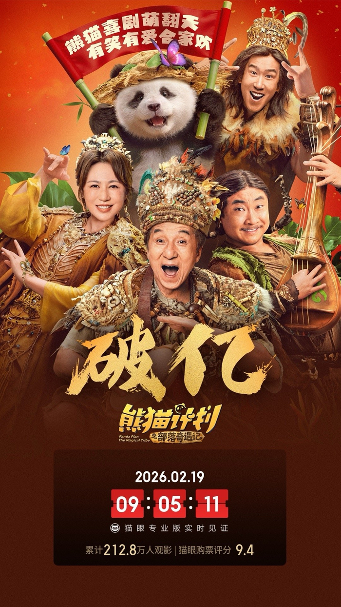 电影 《熊猫计划之部落奇遇记》票房破1亿 图据猫眼专业版